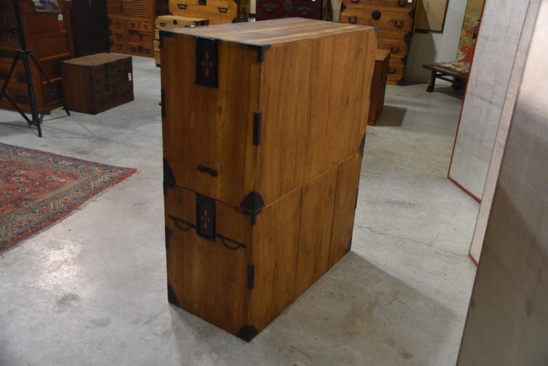 Antique Japanese Clothing Chest 2 Sections Width:900mm - Image 6