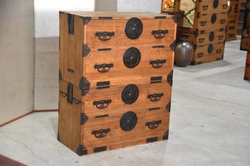 Antique Japanese Clothing Chest 2 Sections Width:900mm - Image 5
