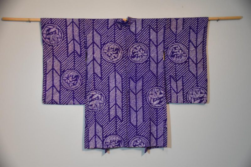 Vintage Murasaki (Purple) Silk Shibori Haori Jacket