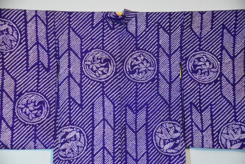 Vintage Murasaki (Purple) Silk Shibori Haori Jacket - Image 6
