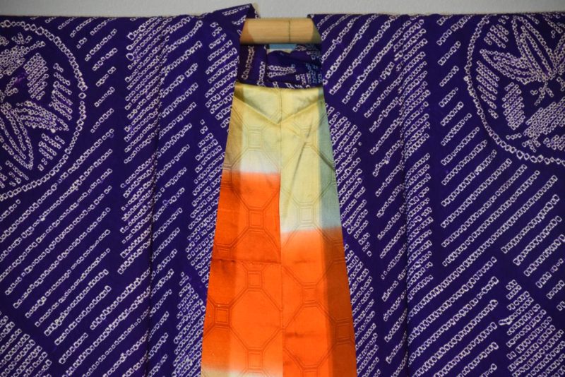 Vintage Murasaki (Purple) Silk Shibori Haori Jacket - Image 3