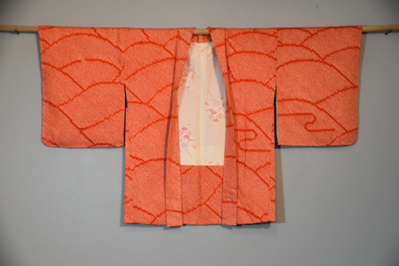 Vintage Silk Shibori Haori Jacket - Image 3