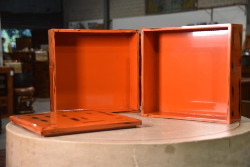 Japanese Jubako Lacquer Stacking Box:Width 240mm - Image 4