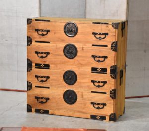 Antique Meiji Period Clothing Chest (2 Sections) Width:1030mm.