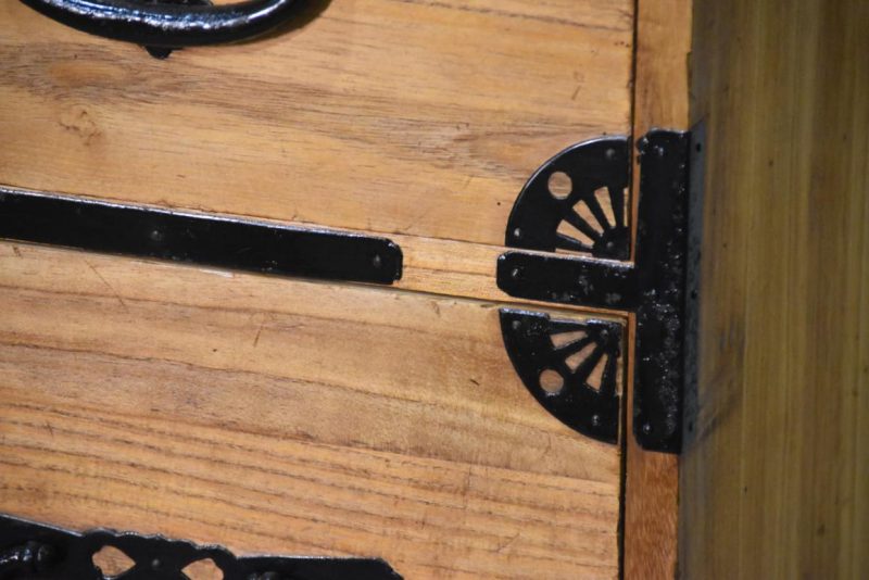 Antique Meiji Period Clothing Chest (2 Sections) Width:1030mm. - Image 8