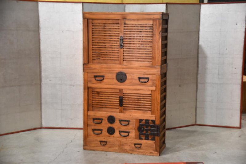 Antique Double Merchant Chest Width:910mm - Image 2