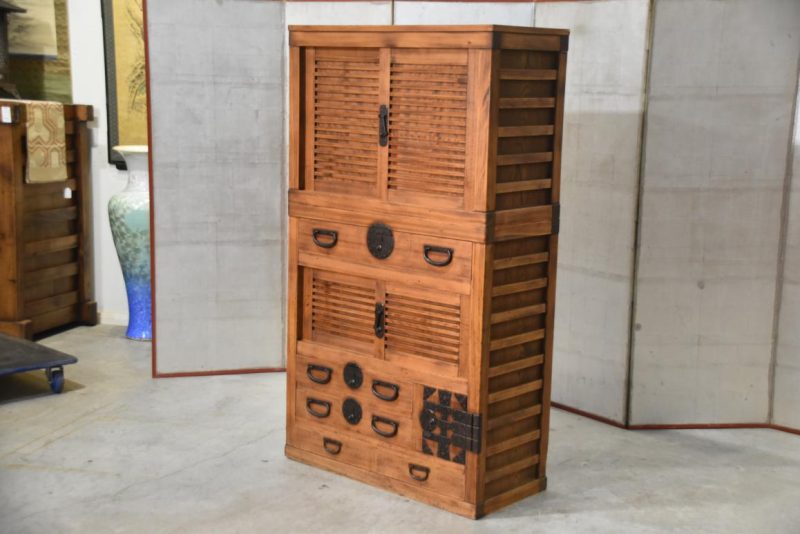 Antique Double Merchant Chest Width:910mm - Image 11