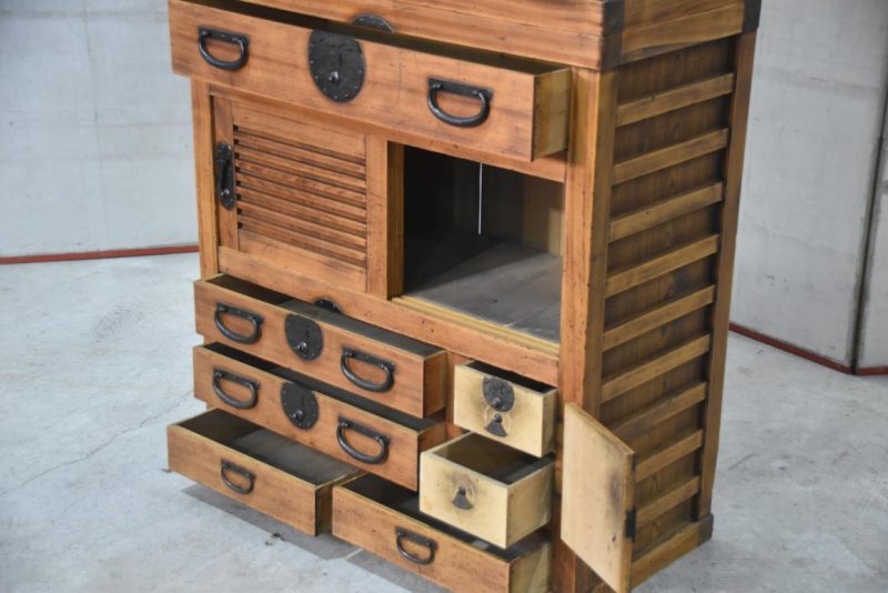 Antique Double Merchant Chest Width:910mm - Image 7