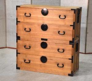 Antique 4 Drawer Clothing Chest (2 Sections) Width:960mm