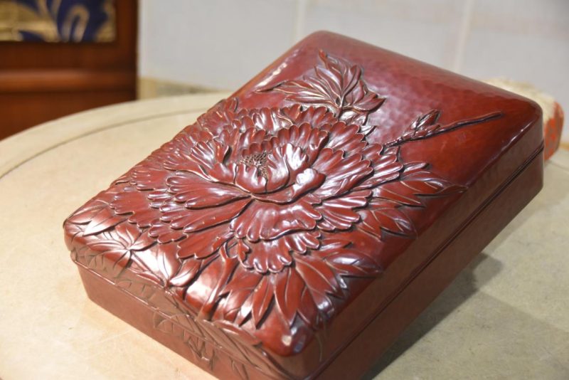 Kamakura Bori Suzuri Bako Writing Box Width:255mm - Image 15