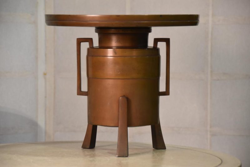 Japanese Ikenobu Bronze Vase Width:303mm - Image 2