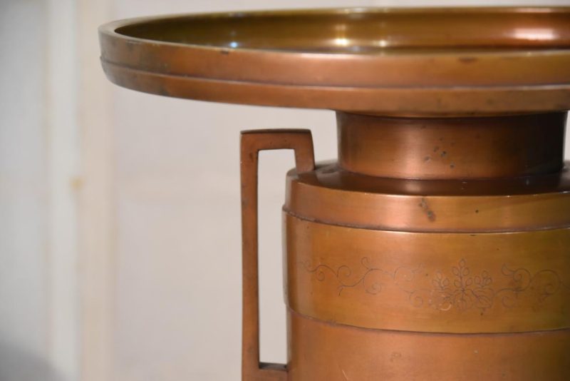 Japanese Ikenobu Bronze Vase Width:303mm - Image 7