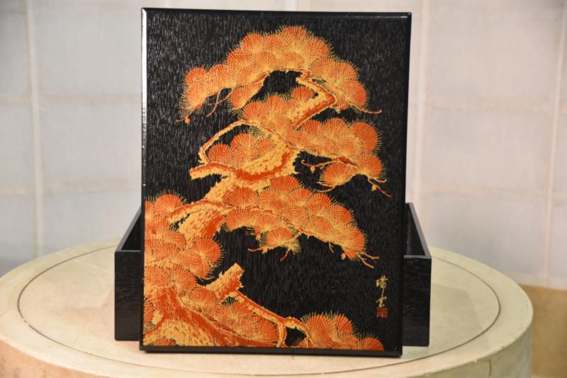 Lacquered Suzuri Bako Writing Box Width: 330mm
