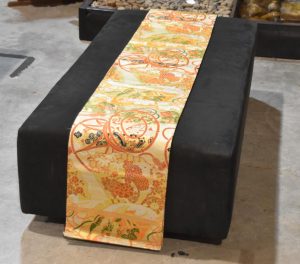 Vintage Japanese Maru Obi Sash Table Runner Width:4000mm