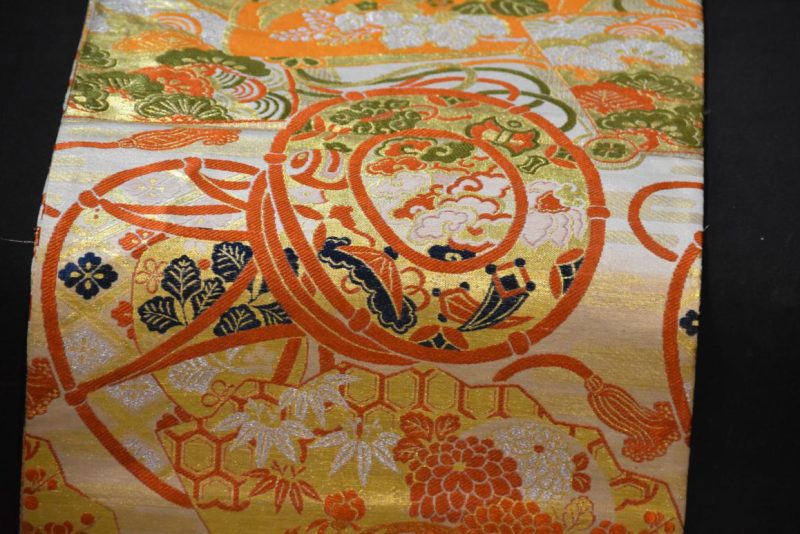 Vintage Japanese Maru Obi Sash Table Runner Width:4000mm - Image 2