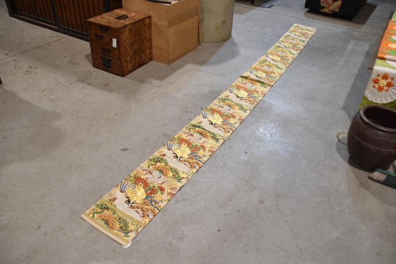 Vintage Japanese Maru Obi Sash Width:4000mm - Image 4