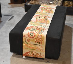 Rare 2 Designs Vintage Japanese Maru Obi Sash Table Runner Width:4000mm