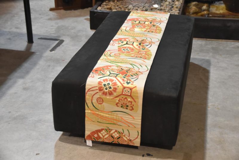 Rare 2 Designs Vintage Japanese Maru Obi Sash Table Runner Width:4000mm