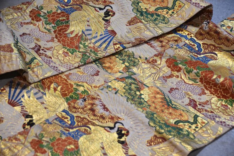 Vintage Japanese Maru Obi Sash Width:4000mm - Image 8