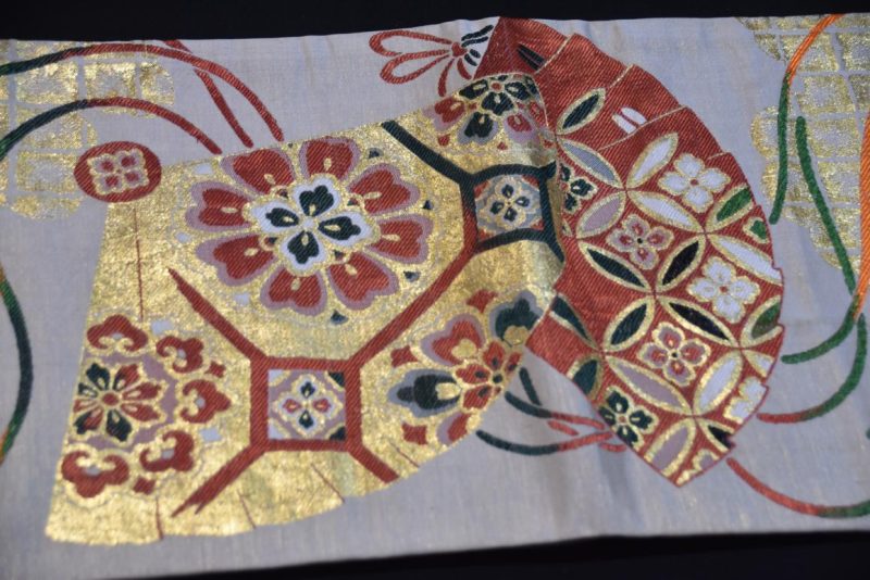 Rare 2 Designs Vintage Japanese Maru Obi Sash Table Runner Width:4000mm - Image 8
