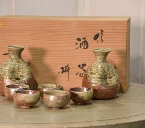 Japanese Pottery Sake Set