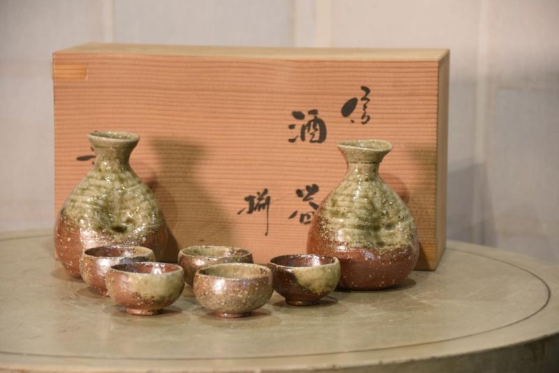 Japanese Pottery Sake Set