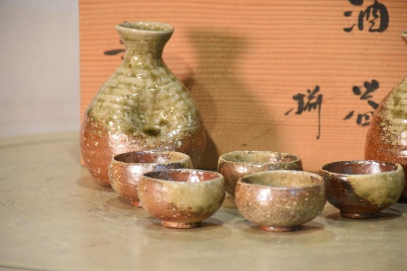 Japanese Pottery Sake Set - Image 7
