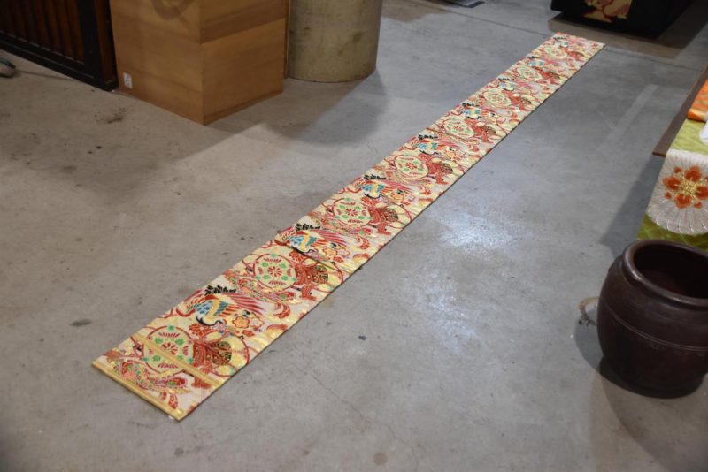 Vintage Japanese Maru Obi Sash Table Runner Width:4000mm - Image 5