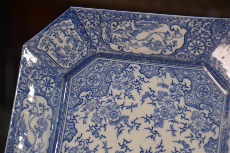 Japanese Blue and White Porcelain Plate Width:290mm - Image 2