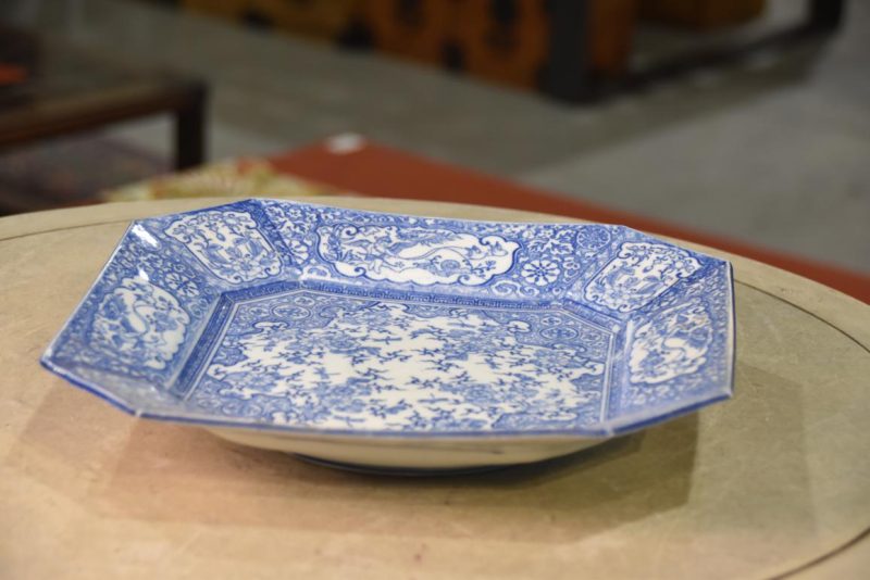 Japanese Blue and White Porcelain Plate Width:290mm - Image 4