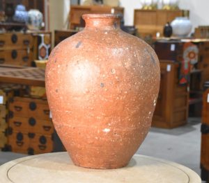 Shigaraki Chatsubo Urn for Dry Tea Width:360mm