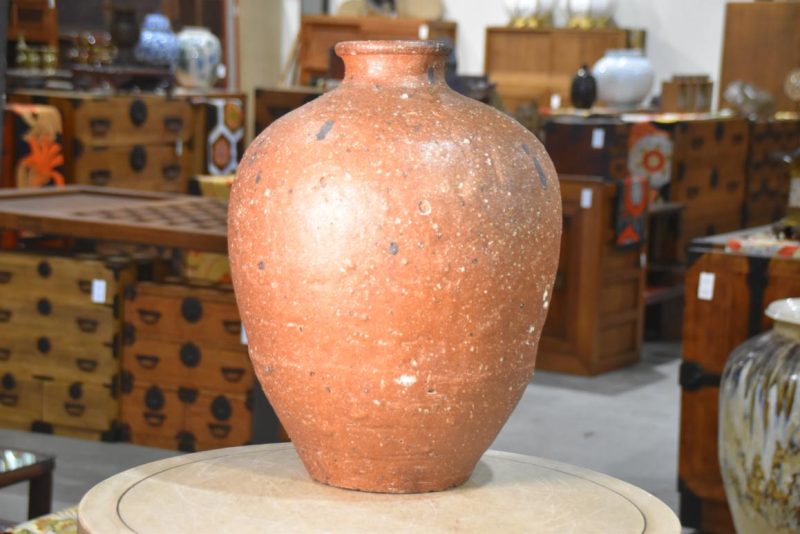 Shigaraki Chatsubo Urn for Dry Tea Width:360mm