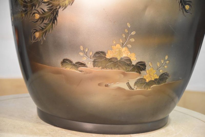 Large Japanese Phoenix Bronze Vase Weight:24.2Kgs - Image 8