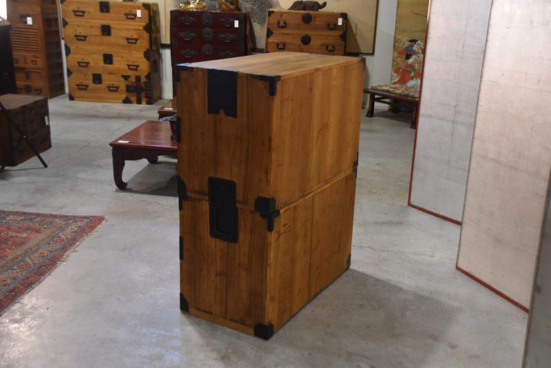 Antique 4 Drawer Clothing Chest (2 Sections) Width850mm - Image 6