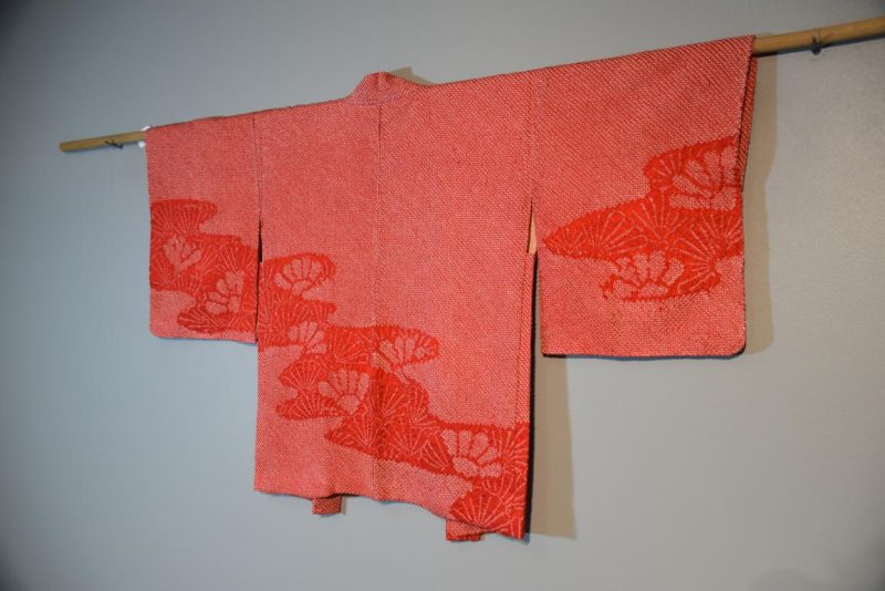 Vintage Silk Shibori Haori Jacket - Image 4
