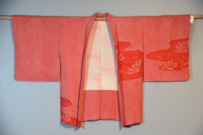 Vintage Silk Shibori Haori Jacket - Image 3