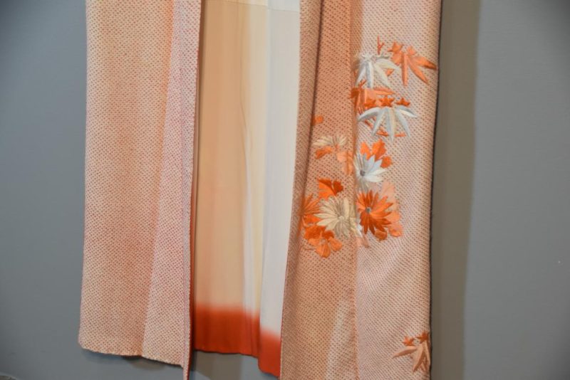 Vintage Silk Shibori Kimono with Embroidery - Image 7