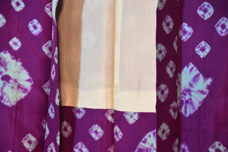 Purple Shibori Silk Haori Jacket - Image 4