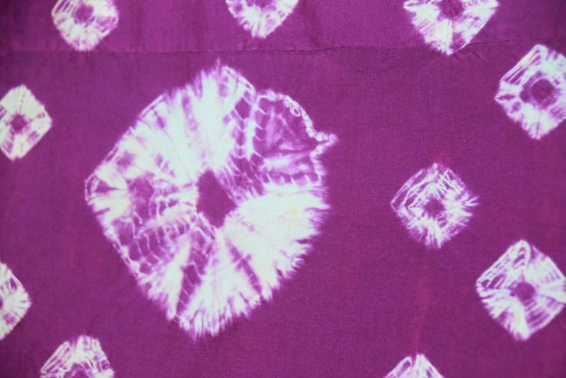 Purple Shibori Silk Haori Jacket - Image 3