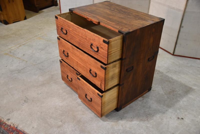 Antique 4 Drawer Chest Width:750mm - Image 5