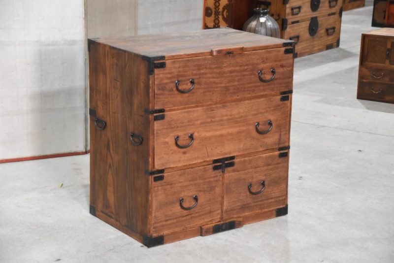 Antique 4 Drawer Chest Width:750mm - Image 3
