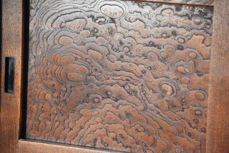 Antique Burl Mulberry Merchant Chest 2 sections Width:800mm - Image 12