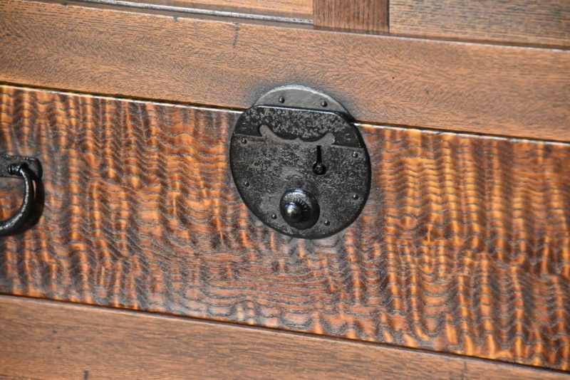 Antique Burl Mulberry Merchant Chest 2 sections Width:800mm - Image 11