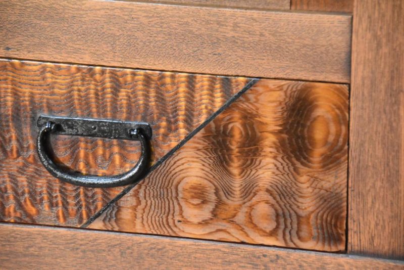 Antique Burl Mulberry Merchant Chest 2 sections Width:800mm - Image 10