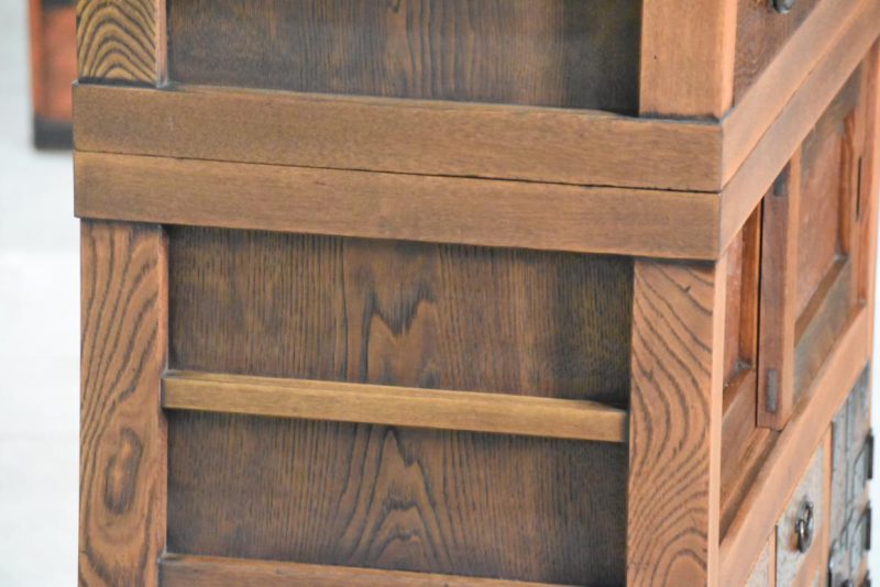 Antique Burl Mulberry Merchant Chest 2 sections Width:800mm - Image 3
