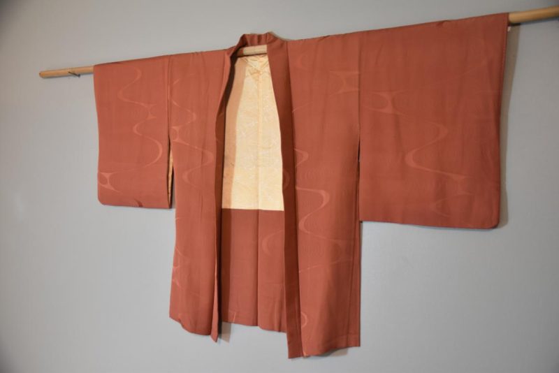 Wave Pattern Silk Vintage Jacquard Haori Jacket - Image 5