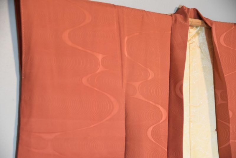 Wave Pattern Silk Vintage Jacquard Haori Jacket - Image 4