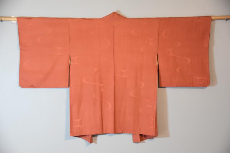 Wave Pattern Silk Vintage Jacquard Haori Jacket - Image 3
