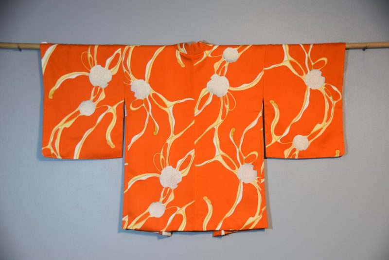 Orange and White Design Haori
