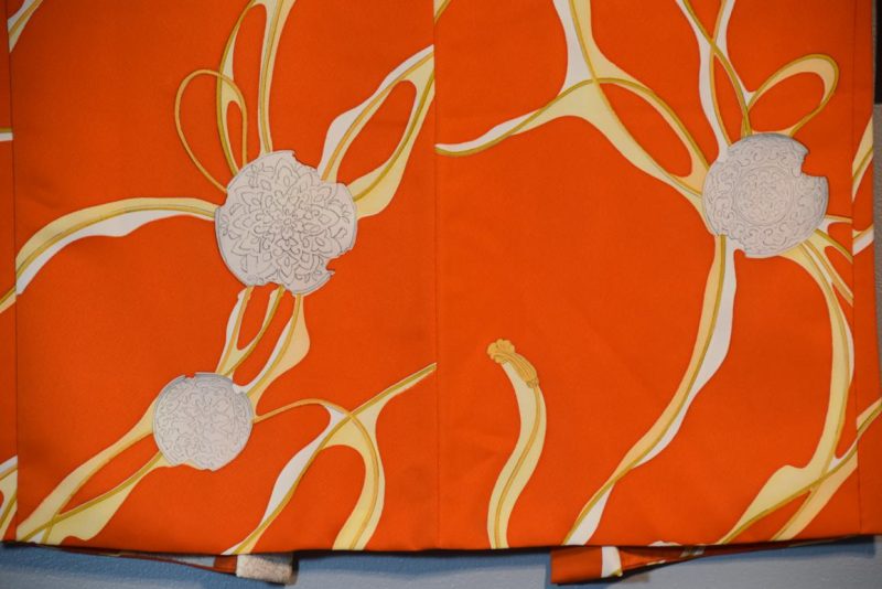Orange and White Design Haori - Image 2